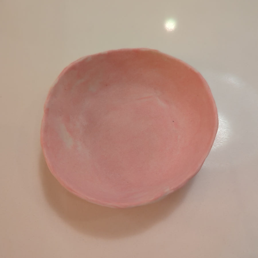 Raw porcelain ring dish