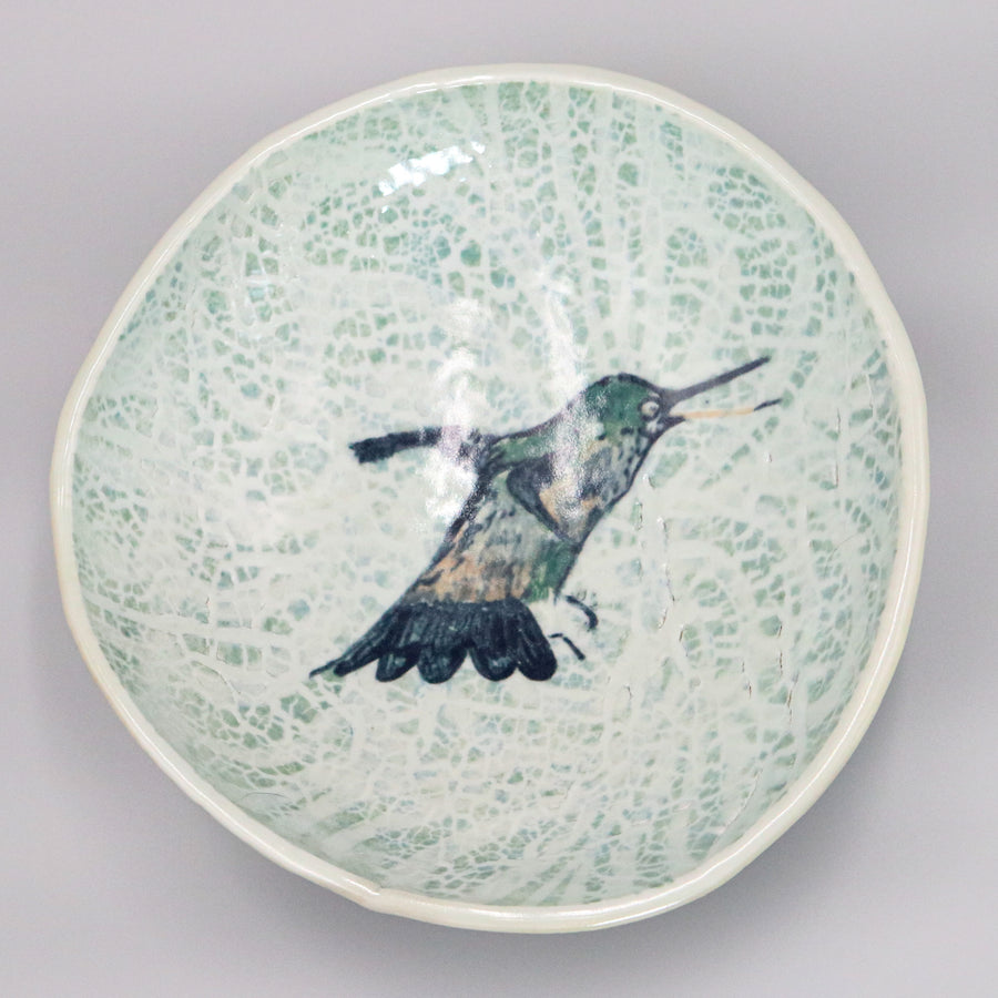 Crackle Bird Bowl