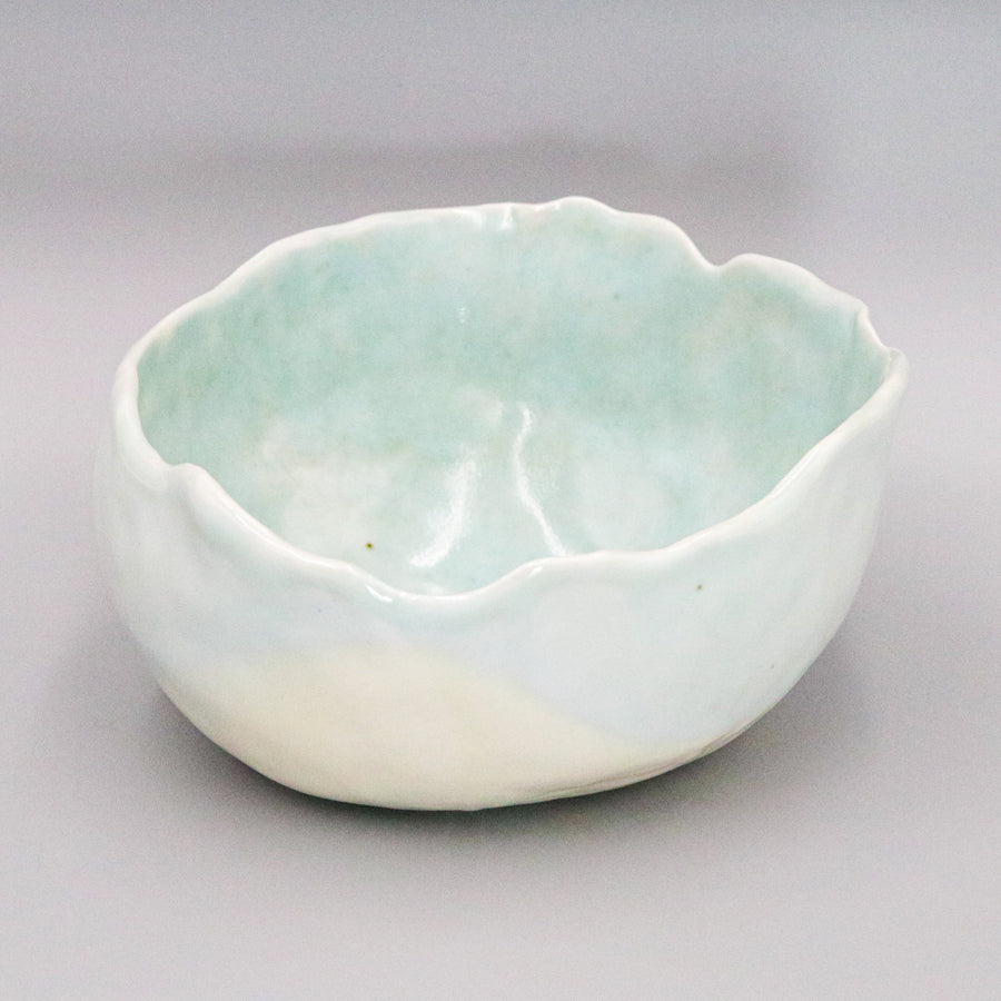 Ruffled Green Bowl