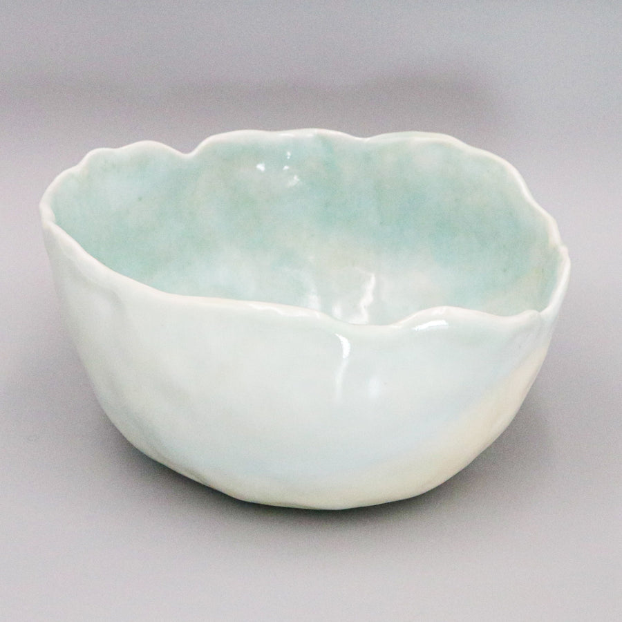 Ruffled Green Bowl