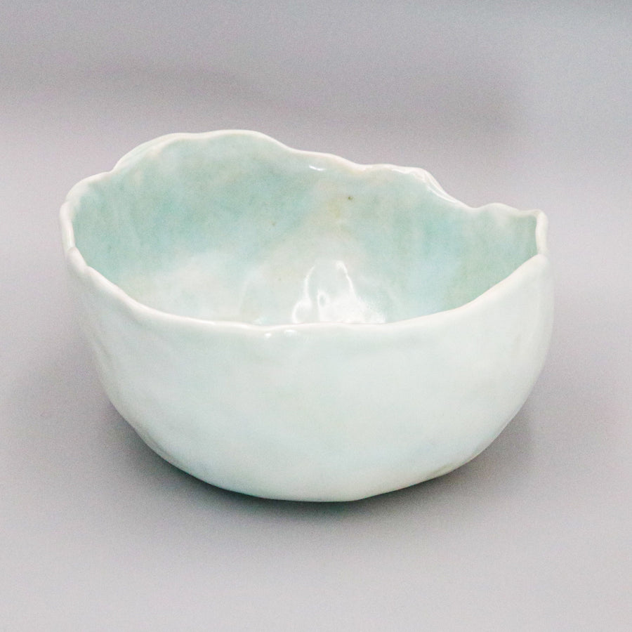 Ruffled Green Bowl