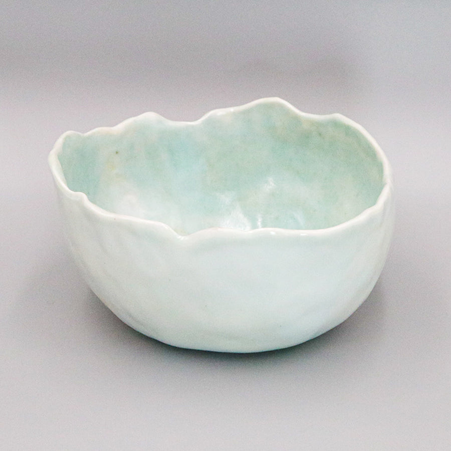 Ruffled Green Bowl