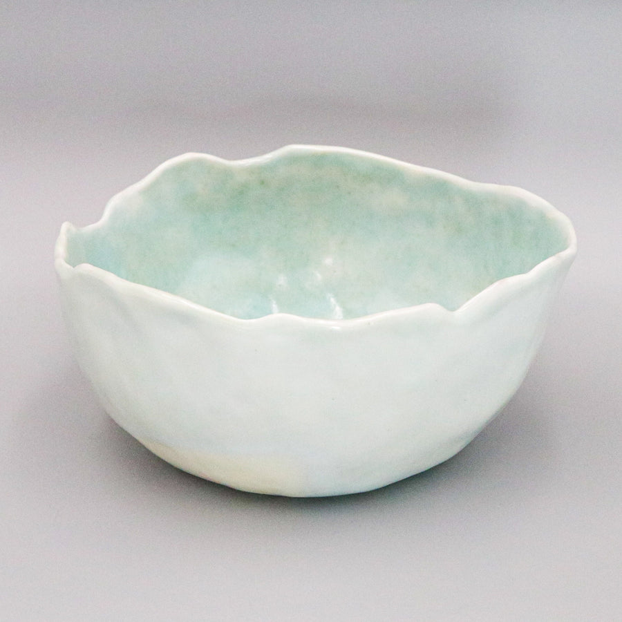 Ruffled Green Bowl