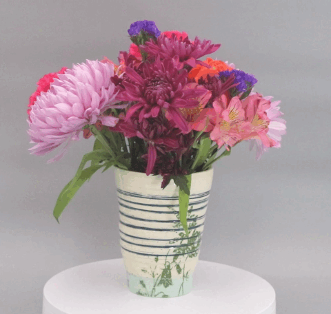Provence Striped Vase